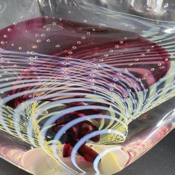 2004 Rollin Karg Large Heavy Glass Fish Signed Sculptures Multicolor Hand Blown - Picture 13 of 16